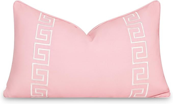 Hofdeco Premium Coastal Patio Indoor Outdoor Lumbar Pillow Cover Only, 12"x20" Water Repellent fo... | Amazon (US)