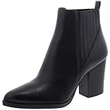 Amazon.com | Marc Fisher LTD Women's ALVA Ankle Boot, Black Leather, 8 | Ankle & Bootie | Amazon (US)