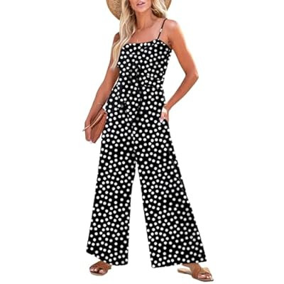 Dokotoo Jumpsuits for Women 2025 Summer Floral Rompers Overalls with Poc… | Amazon (US)