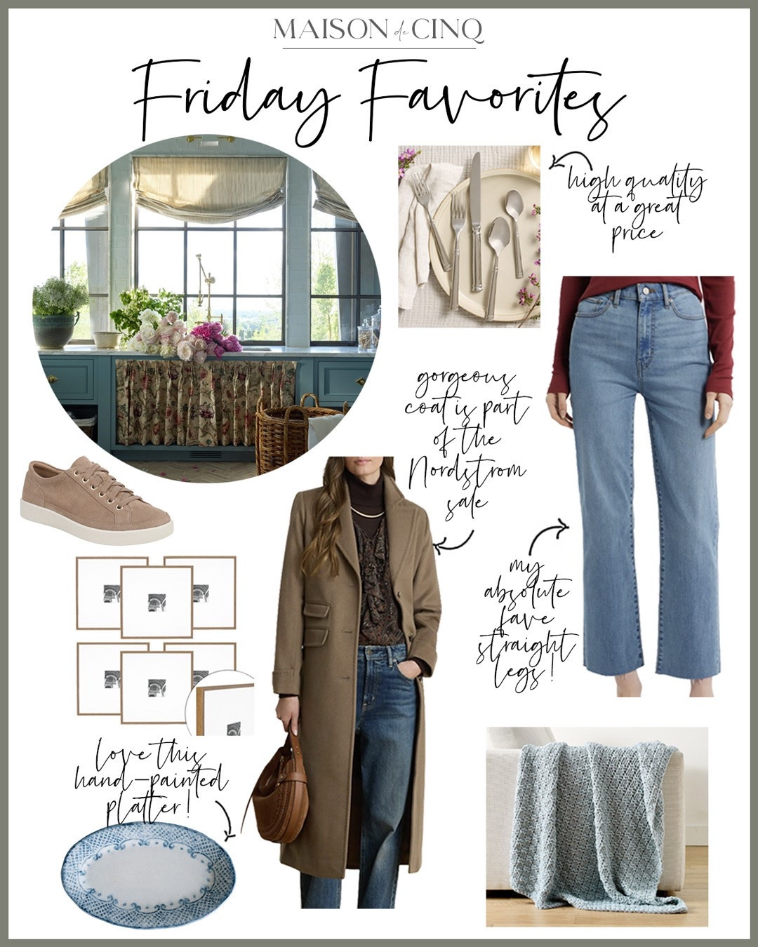 This week on Friday Favorites we’re sharing Nordstrom sale faves like denim, coats, and boots, plus the prettiest hand-painted tray, gorgeous flatware for less, my fave wood bowl for making a statement and more!

Home decor, summer decor, fall fashion, nsale, fall outfit, fall coats, booties, leather coat, sneakers Nordstrom anniversary sale

#LTKSeasonal #LTKHome #LTKSaleAlert