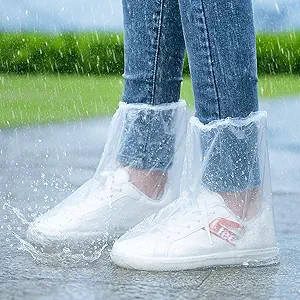 Disposable Waterproof Shoe Covers for Rain – Adult Transparent Short Booties, Non-Slip Plastic ... | Amazon (US)