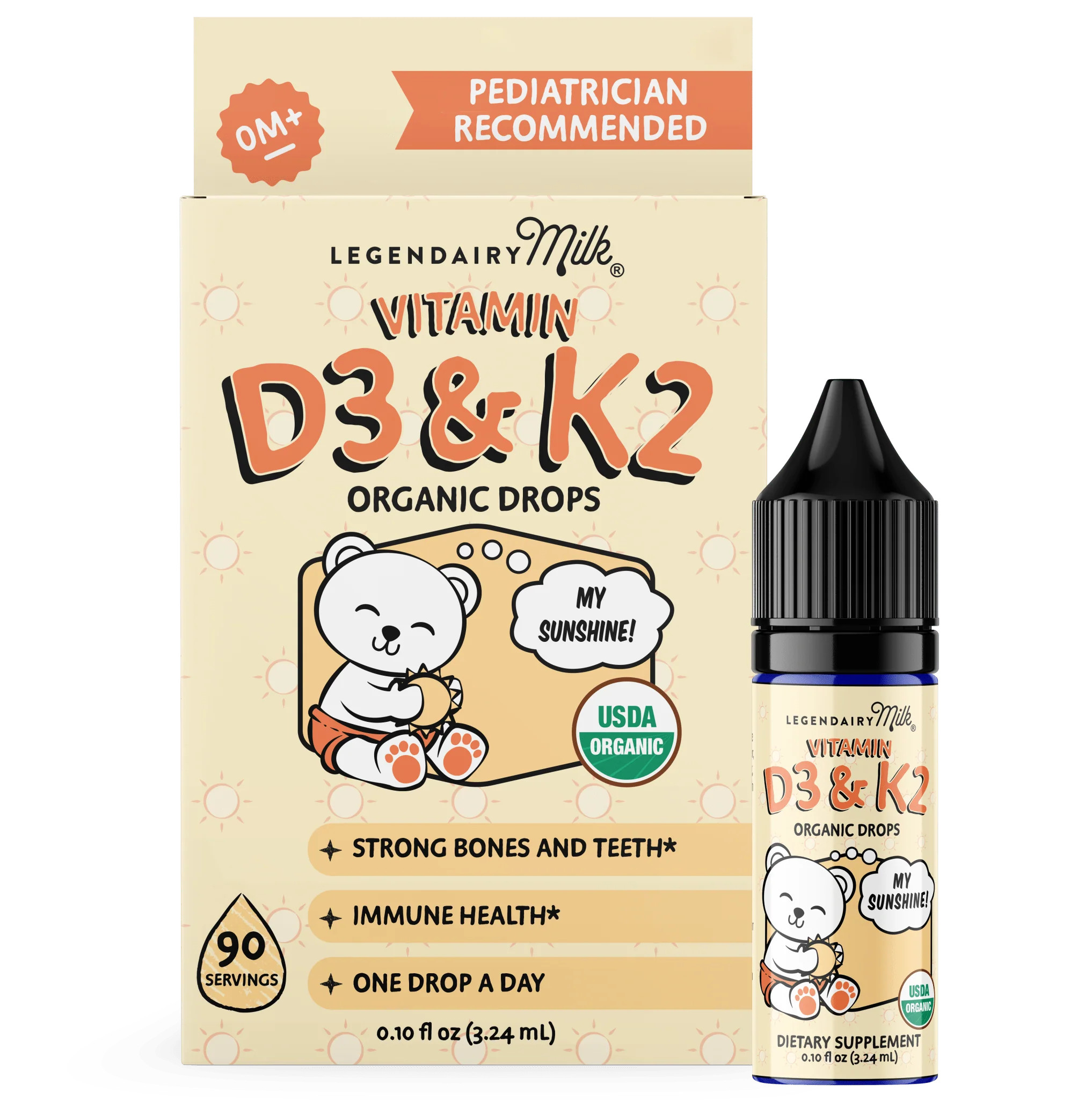 Organic Baby and Toddler D3&K2 Drops | Legendairy Milk