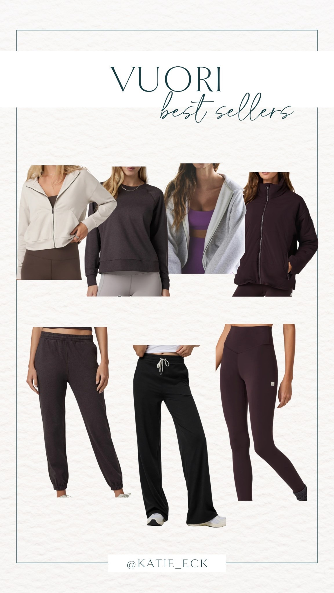 Vuori best sellers! 🤍

Workout clothes // fitness // gym // Halo Modern Full Zip Hoodie // Long Sleeve Halo Crew // Restore Full Zip Hoodie // Canyon Insulated Jacket // sweatpants // Halo Essential Wideleg Pant // Vuori AllTheForm Leggings

#LTKStyleTip 

#LTKFindsUnder100 #LTKActive