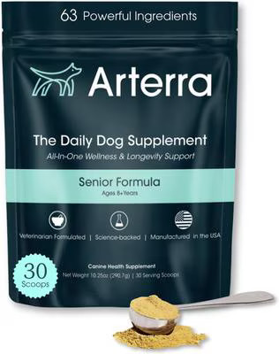 Arterra The Daily Dog Supplement Multivitamin + Joint Support Powder Supplement for Senior Dogs, ... | Chewy