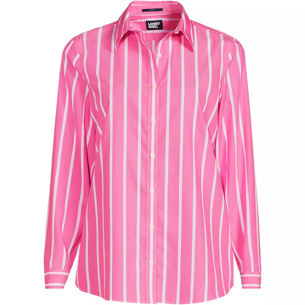 No Iron Button Front Shirt | Lands' End (US)
