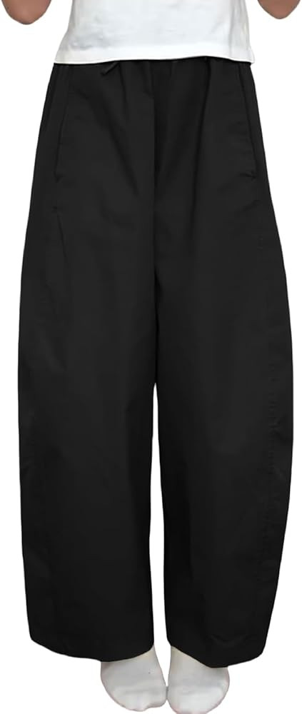 Women's Barrel Pants Balloon Pant Wide Leg Trousers 2026 Summer Clothes High Waist Vacation Harem... | Amazon (US)
