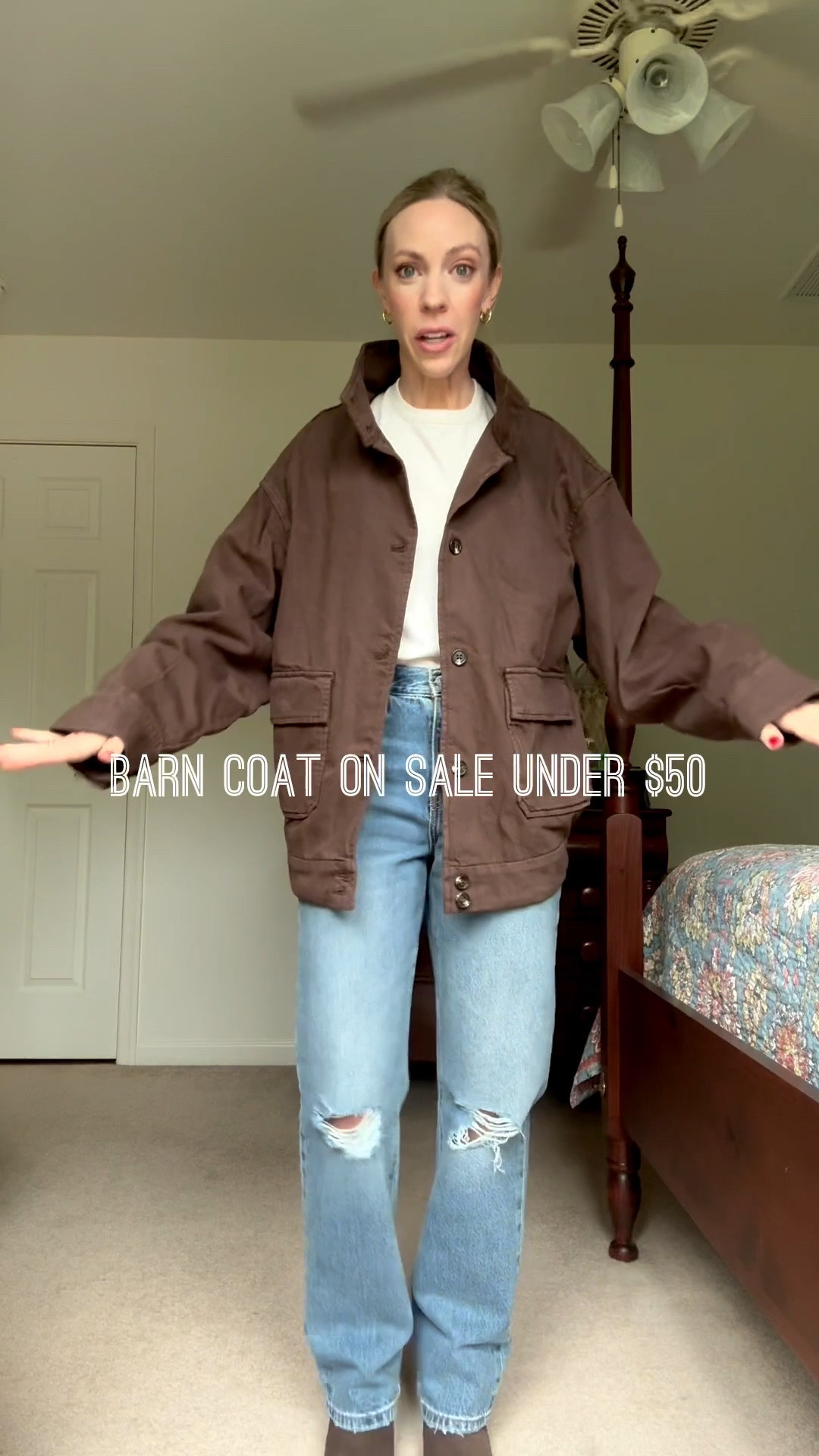 This barn coat is on sale under $50 - run! 💨 Gorgeous chocolate brown color, 100% cotton and super soft. Perfect coat for early fall!

#LTKSaleAlert #LTKOver40 #LTKSeasonal