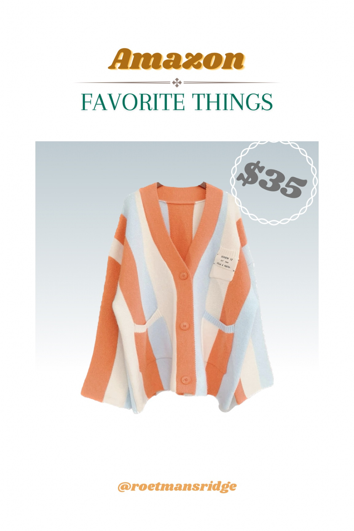 Can you believe this cardi is Amazon? You can bet I added to cart as soon as I saw it!  Comes in other cute color combinations, too.  Only $35! 

#LTKstyletip