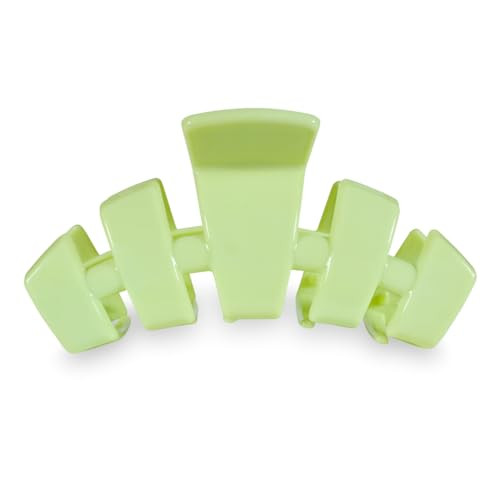 TELETIES - Large Hair Clip - Summer Collection - Hair Claw Clips for Women - Strong Grip, Bendable Teeth, Curved Design - For All Hair Types and Textures - Aloe, There! | Amazon (US)