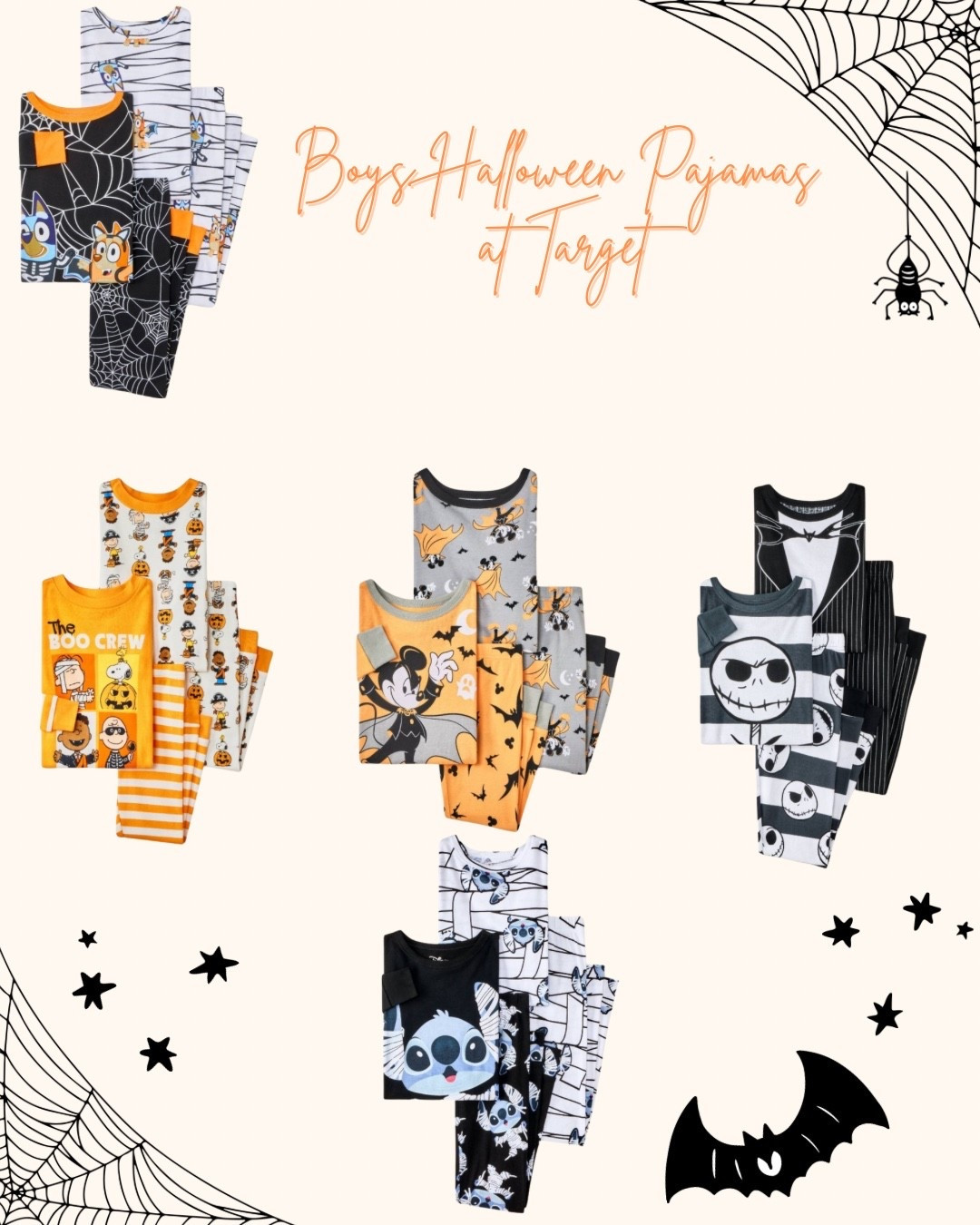 🎃 Halloween pajamas for kids from Target 👻 These boys Halloween pajamas are perfect for fall, cozy family nights, and trick-or-treat season. I rounded up the cutest kids Halloween PJs under $20 including pumpkin pajamas, skeleton pajamas, Disney Halloween pajamas, and character pajamas like Jack Skellington. Affordable kids pajamas that are comfy, soft, and great for Halloween photos, school pajama day, or matching family pajamas. Shop all of these Target Halloween pajamas here! 🕸️✨ 

#LTKKids #LTKBaby #LTKSeasonal