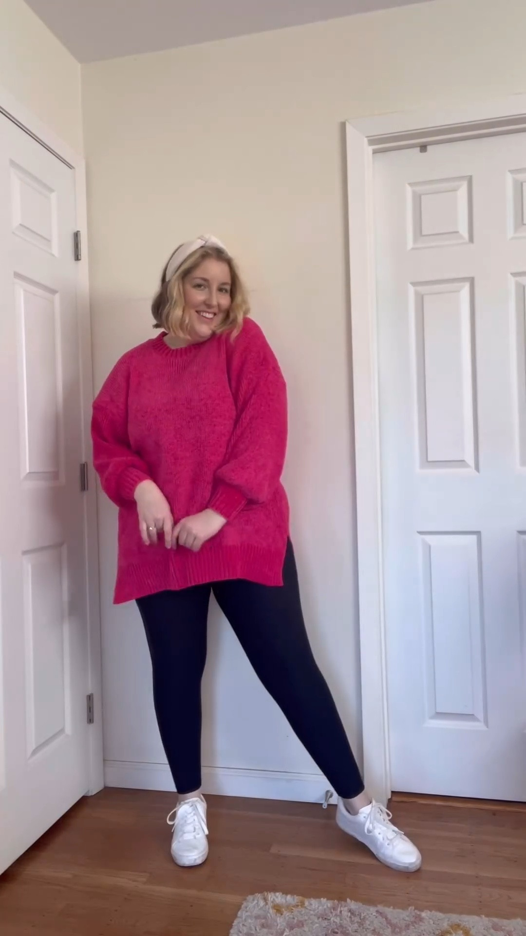 Day 1 of 14 days of Valentines plus size looks🩷 

This hot pink sweater is sadly sold out, but I linked the other colors as well as some other hot pink sweater options. The leggings I wear size XL and they’re my fave activewear or lounge leggings! 

#LTKSeasonal #LTKplussize #LTKstyletip