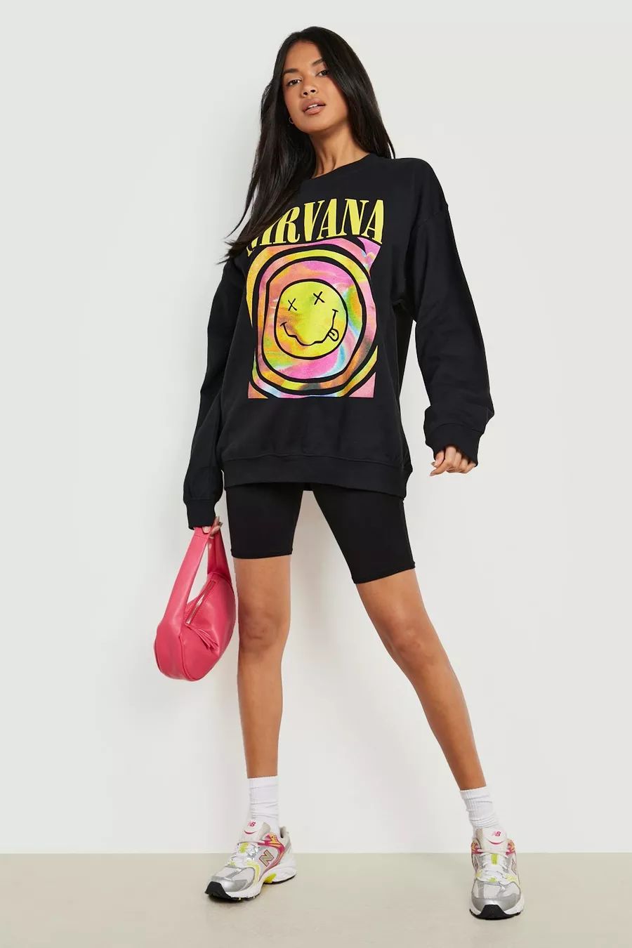 Nirvana License Oversized Sweater | Boohoo.com (US & CA)