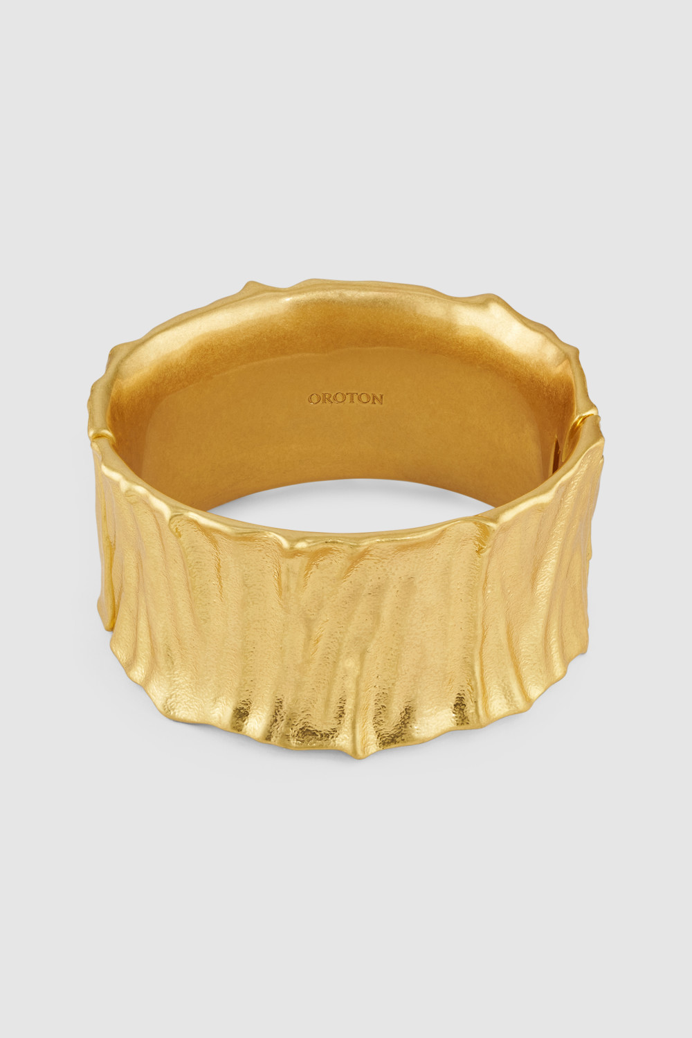 Coral Wide Cuff Worn Gold | Oroton