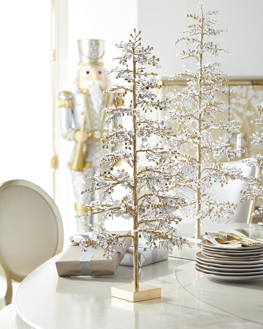 Neiman Marcus Silver & Gold Christmas Tree, 31" | Neiman Marcus