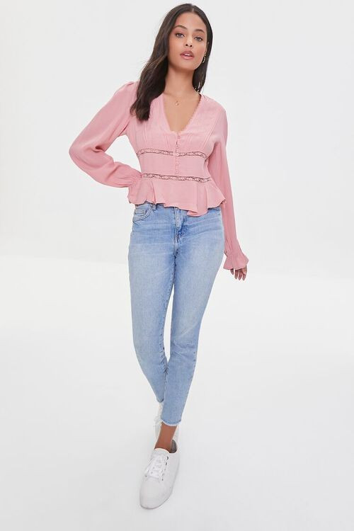 Floral Lace Flounce Top | Forever 21 (US)