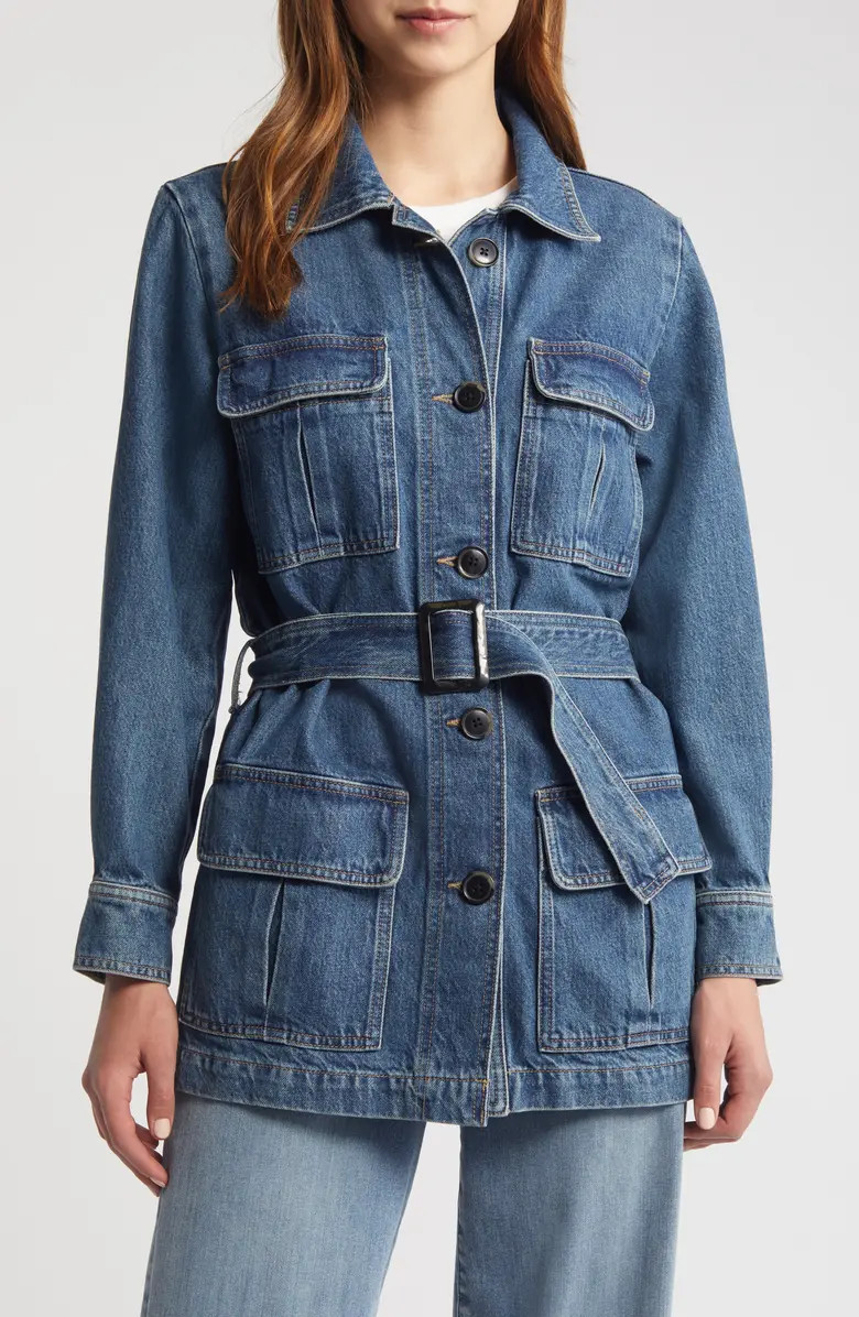 Safari Belted Denim Jacket | Nordstrom