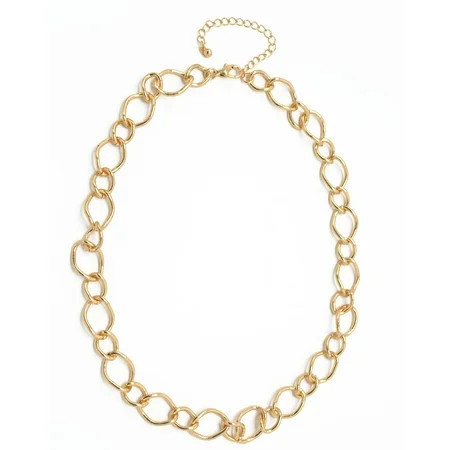 Gold Link Chain Long Necklace This elegant necklace is crafted with a gold link chain design perfectly suited for stylish accessorizing. | Walmart (US)