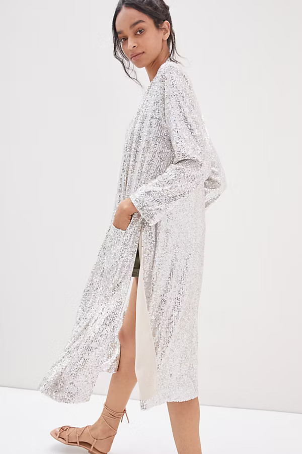 Dulcinea Sequined Duster Jacket | Anthropologie (US)