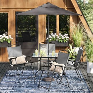6pc Patio Dining Set with Umbrella, Outdoor Furniture Set - Room Essentials™ | Target