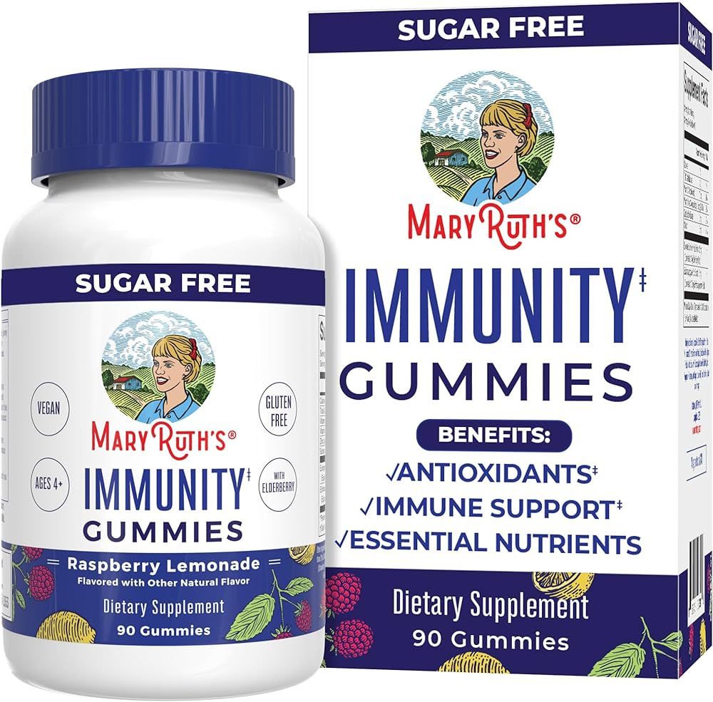 Sugar Free Immunity Gummies | Powerful Blend | Elderberry Vitamin C and Zinc | Vitamin D3 & Echin... | Amazon (US)