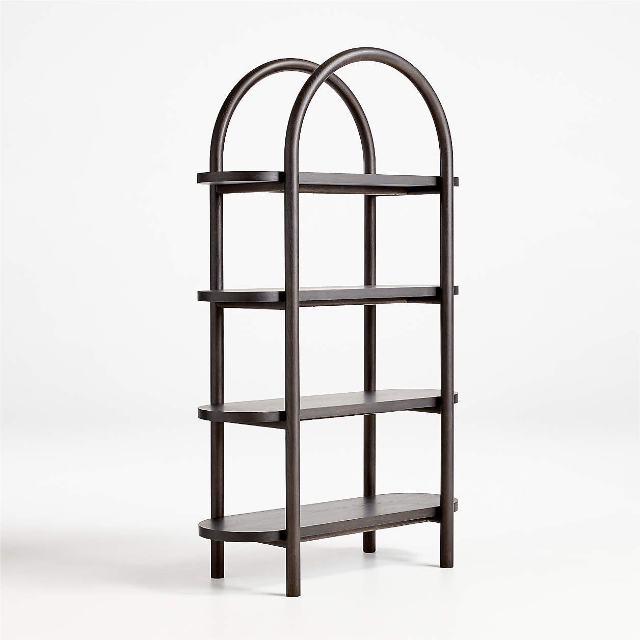 Canyon Charcoal Wood Wide 3-Shelf Kids Bookcase by Leanne Ford + Reviews | Crate & Kids | Crate & Barrel