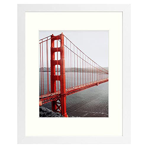 Frametory, 11x14 Picture Frame - Made to Display Pictures 8x10 with Mat or 11x14 Without Mat - Wide  | Amazon (US)