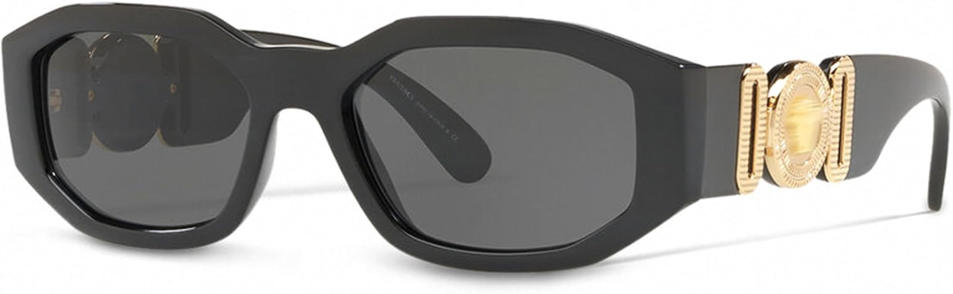 Retro Rectangle Sunglasses for Women Men Trendy Thick Square Sun Glasses 90s Vintage Black Shades | Amazon (US)
