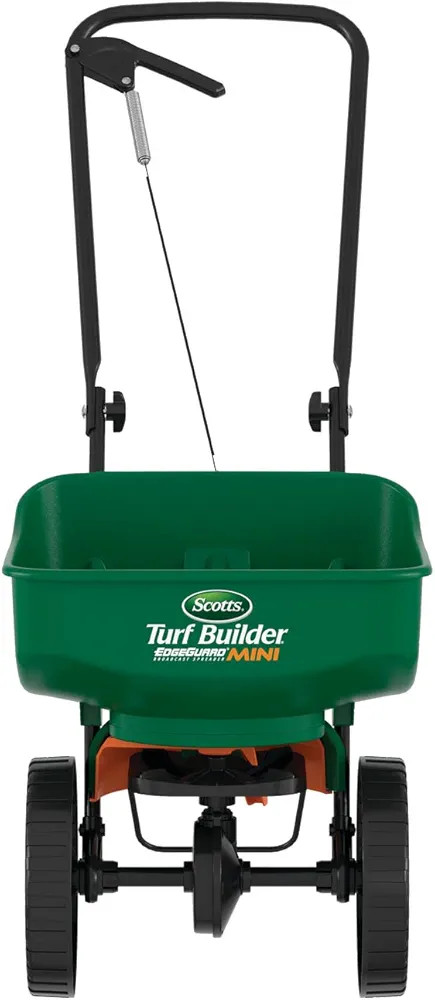 Scotts Turf Builder EdgeGuard Mini Broadcast Spreader for Seed,Fertilizer,Salt,Ice Melt, Holds up to 5,000 sq.ft. Product | Amazon (US)