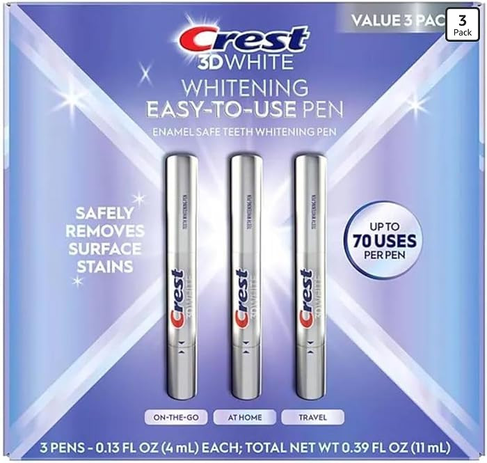 Crest 3DWhite Enamel Safe Teeth Whitening Pens, 0.13 fl. oz., 3 pk. | Amazon (US)