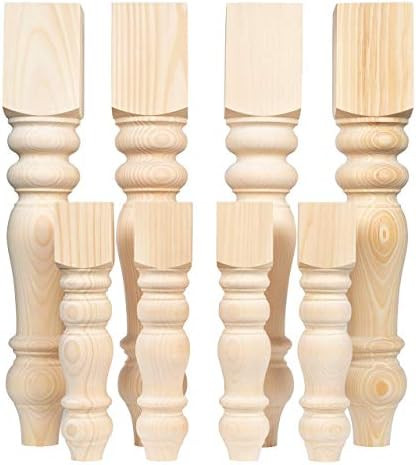 CAROLINA LEG CO. Chunky Pine Dining and Bench Combo - Farmhouse Legs - Set of 4 Dining and Bench Leg | Amazon (US)