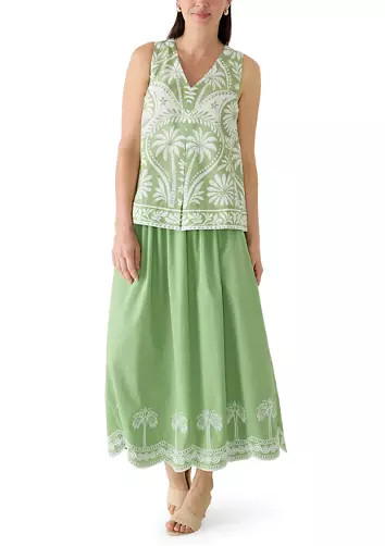 Women's Embroidered Midi Skirt | Belk