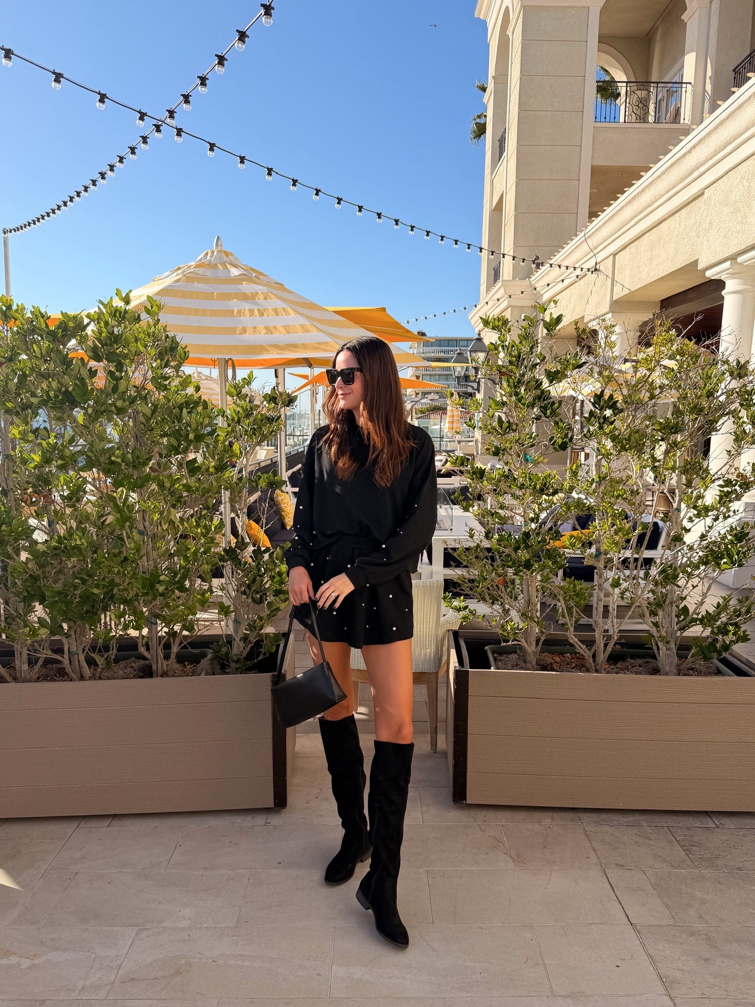 If you have more casual New Year’s Eve plans, this is a cute outfit option! Black with embellished pearls on the skirt makes for a fun outfit! 

#LTKootd #LTKHoliday #LTKFindsUnder50