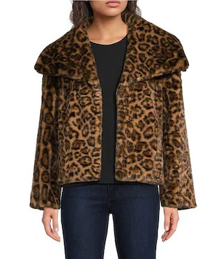 Leopard Faux Fur Jacket | Dillard's