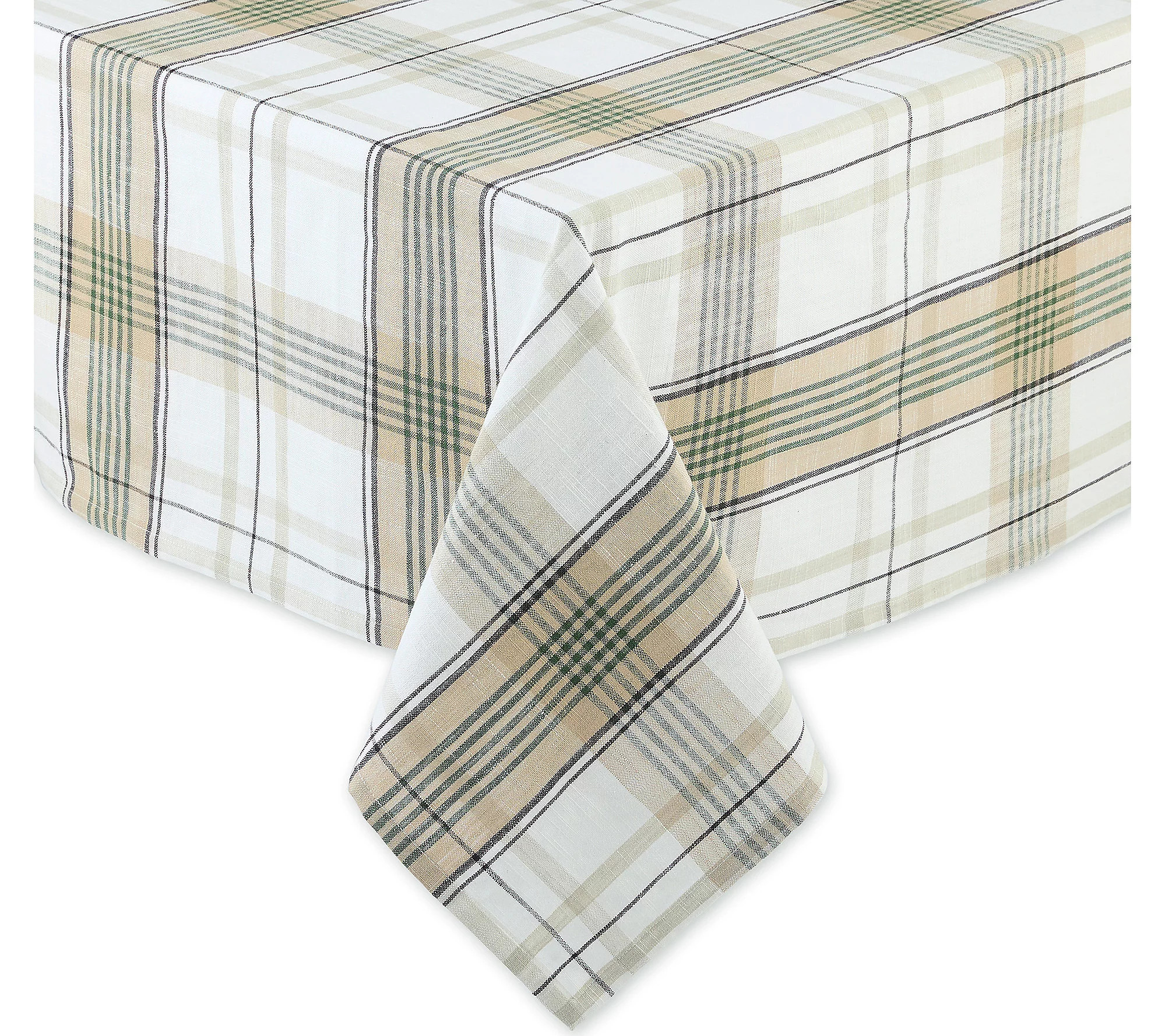 Design Imports Green House Plaid Tablecloth 52X 52 | QVC