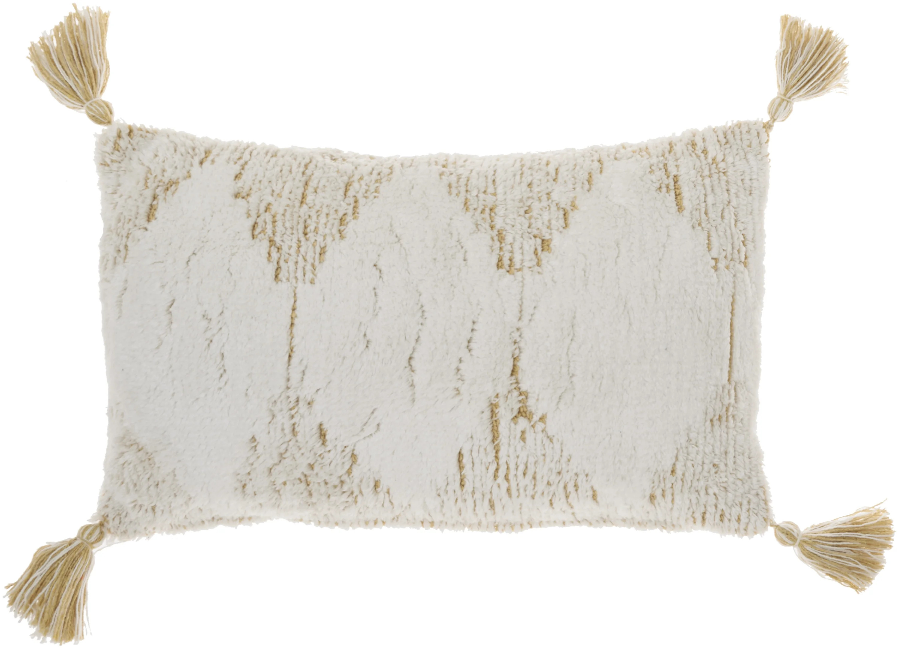 Nicole Curtis Woven Triangles 12"X20" Yellow Throw Pillow | Walmart (US)