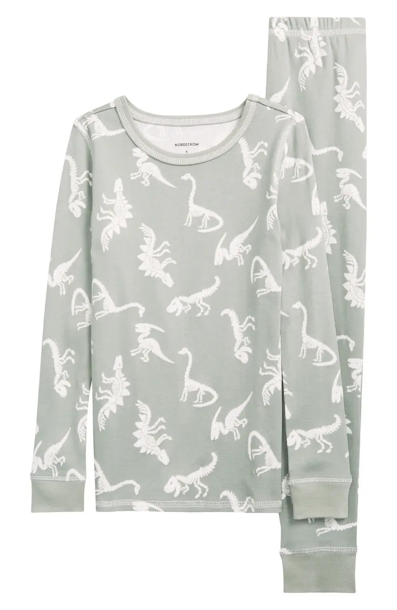 Nordstrom Kids' Glow in the Dark Fitted Two-Piece Pajamas | Nordstrom | Nordstrom