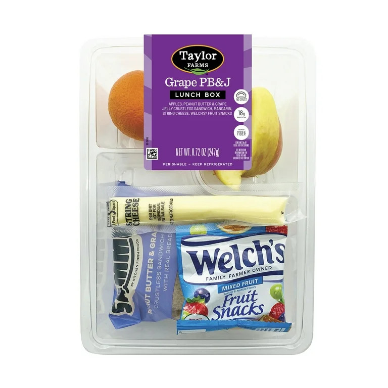 Taylor Farms Grape PB&J Lunch Box, 8.72oz Bites (Fresh) | Walmart (US)