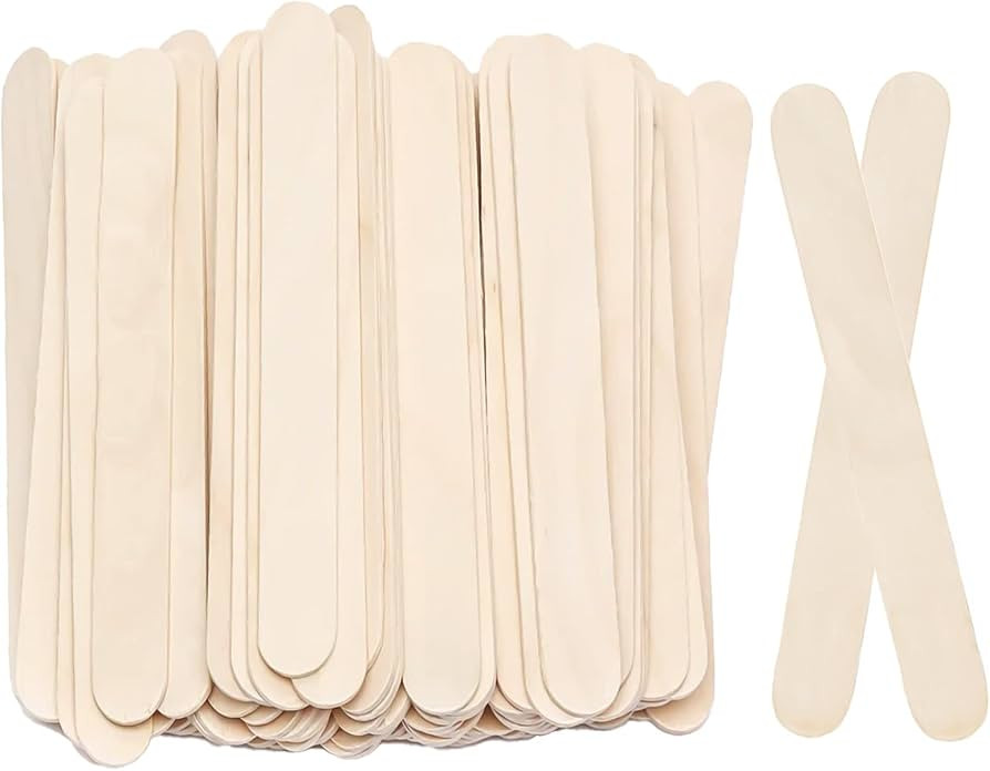 8\u201d100Pcs KTOJOY Jumbo Wooden Craft Sticks Wooden Popsicle Craft Sticks Stick Treat Sticks Ic... | Amazon (US)