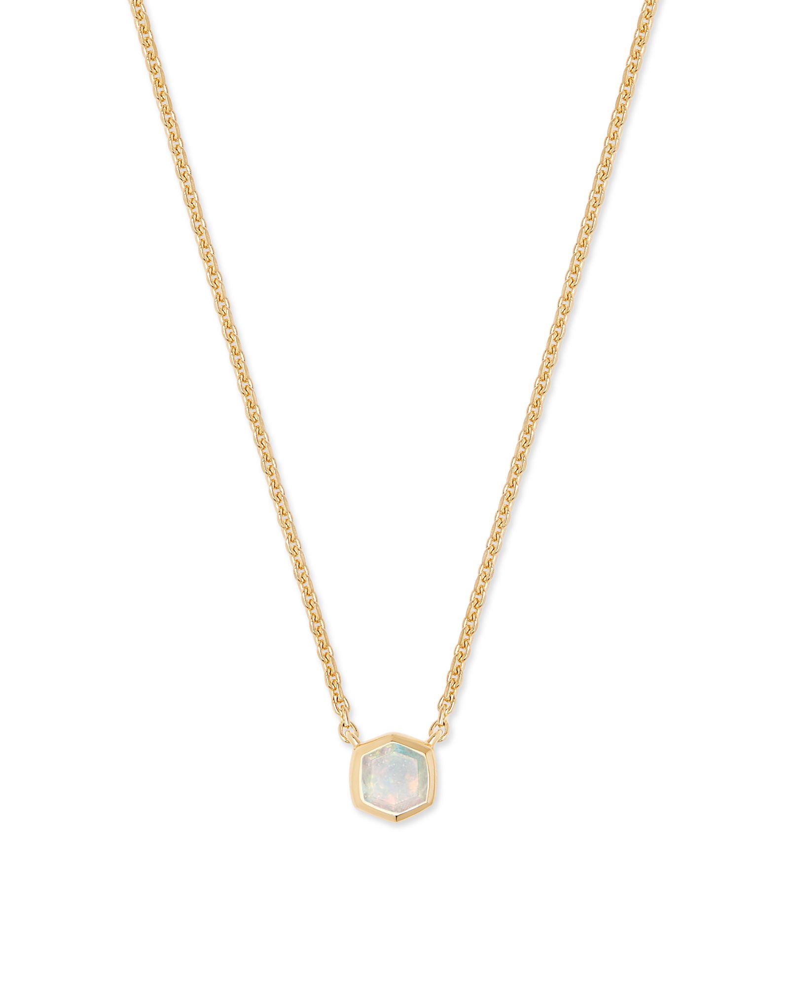 Davie 18K Gold Vermeil Pendant Necklace in White Ethiopian Opal | Kendra Scott | Kendra Scott