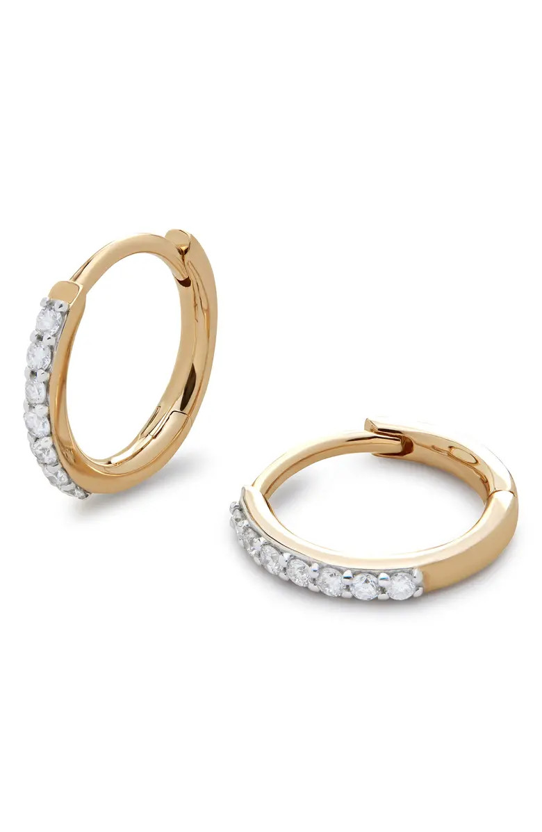 Lab Created Diamond Pavé Huggie Hoop Earrings | Nordstrom