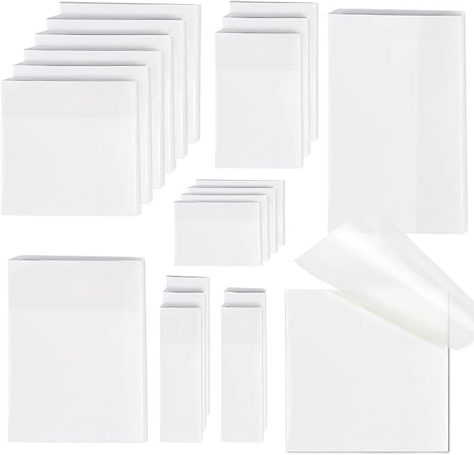 [1000 PCS] Transparent, 6 Sizes Clear Sticky Notes Pads, Waterproof Self-Adhesive Translucent See... | Amazon (US)