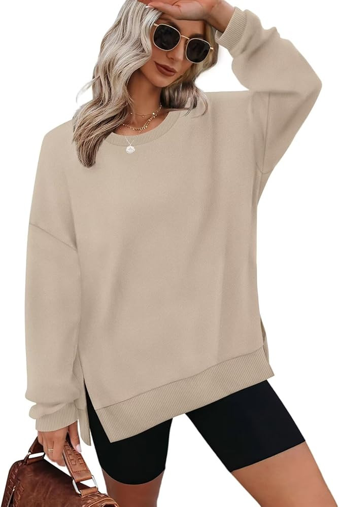 XIEERDUO Womens Oversized Sweatshirts Casual Crewneck Pullover Long Sleeve Shirt Comfy Fall Cloth... | Amazon (CA)