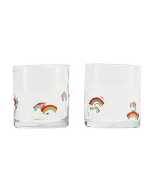 2pk Rainbow Icon Double Old Fashion Glass | TJ Maxx