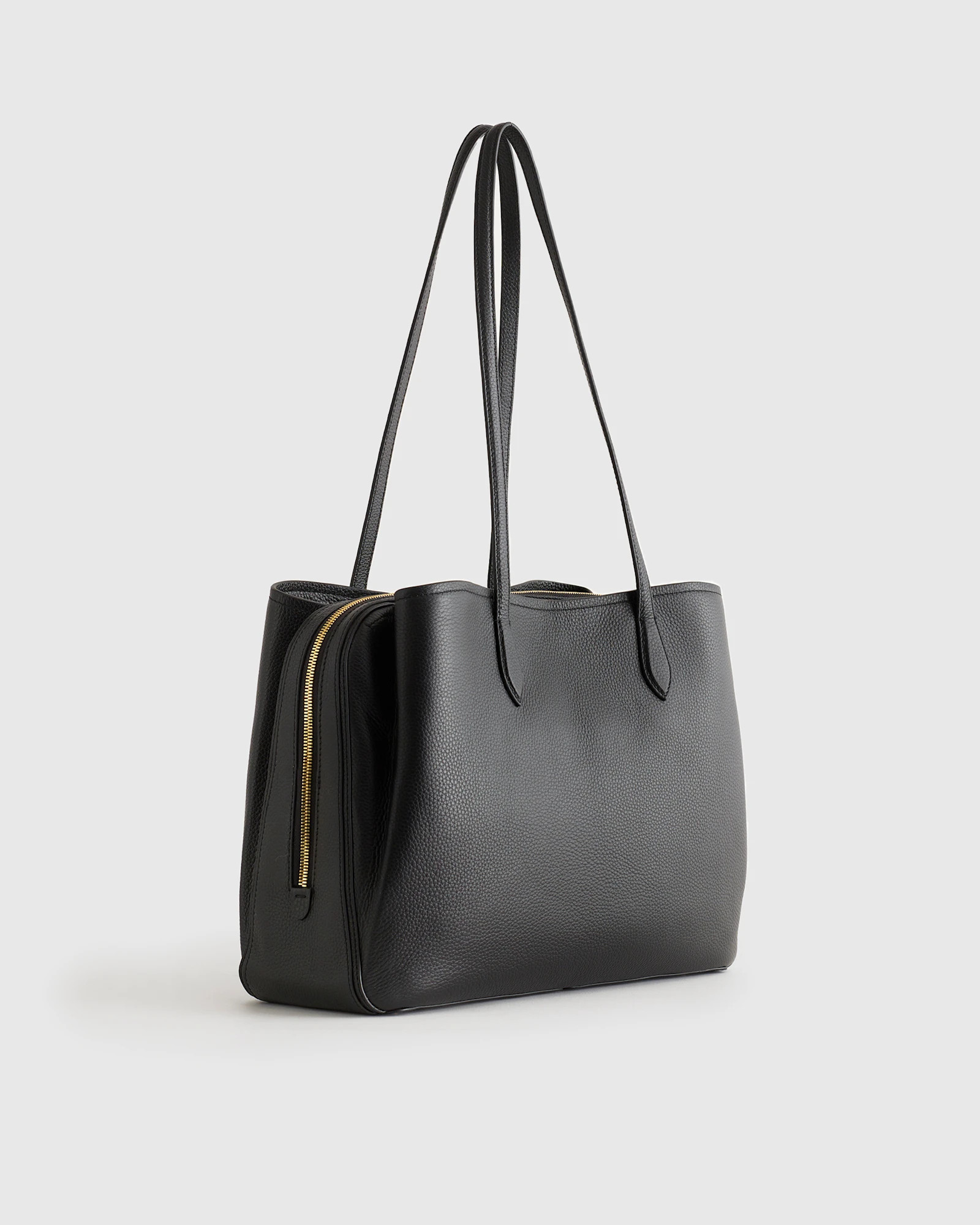 Italian Leather Triple Compartment Work Tote | Quince