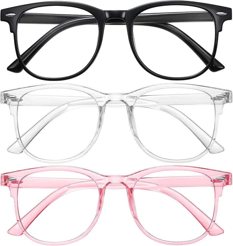 Okany 3 Pack Blue Light Blocking Glasses for Women Men, Round Computer Glasses Anti Eye Strain/UV... | Amazon (US)