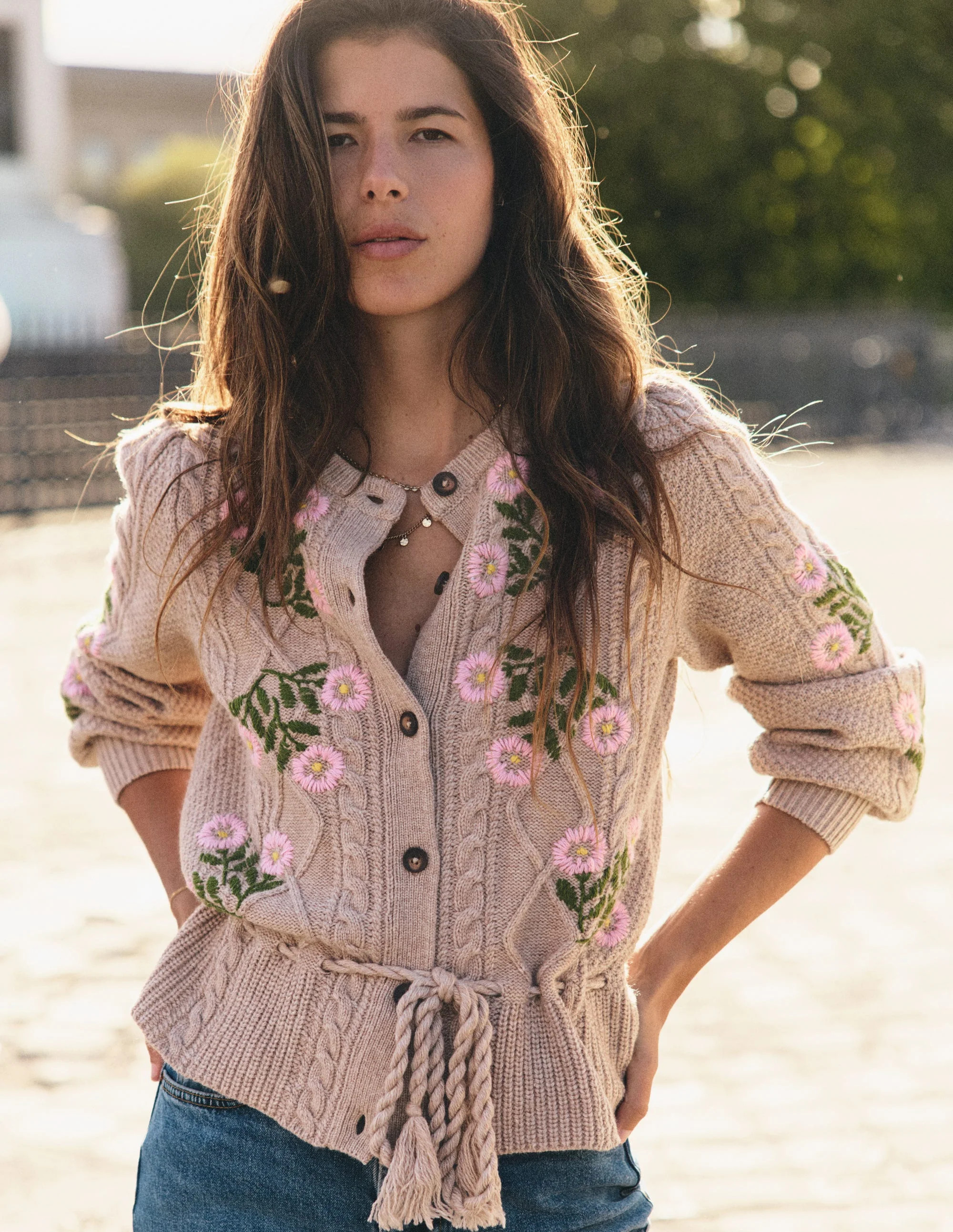 Boden Women's Cable Knitted Cardigan in Natural | Size XL | Boden (US)