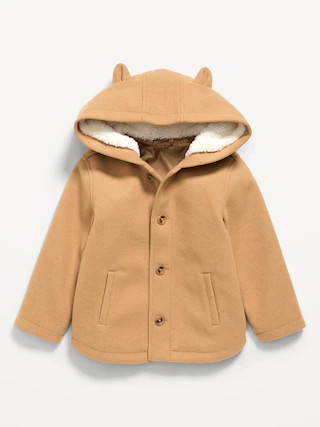 Button-Front Critter Hooded Coat for Toddler Girls | Old Navy (CA)