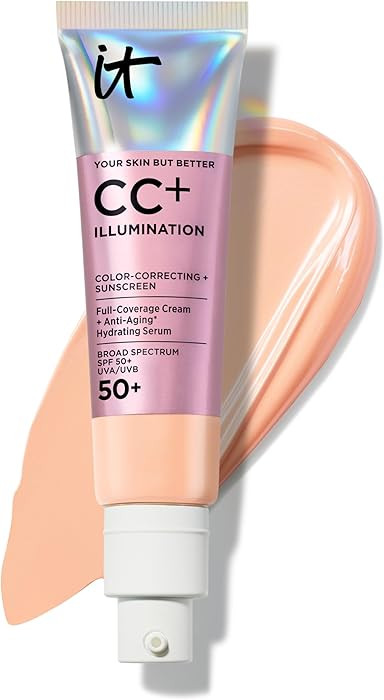 IT Cosmetics CC+ Cream Illumination SPF 50+ - Radiant Full Coverage Foundation Color Corrector, H... | Amazon (US)