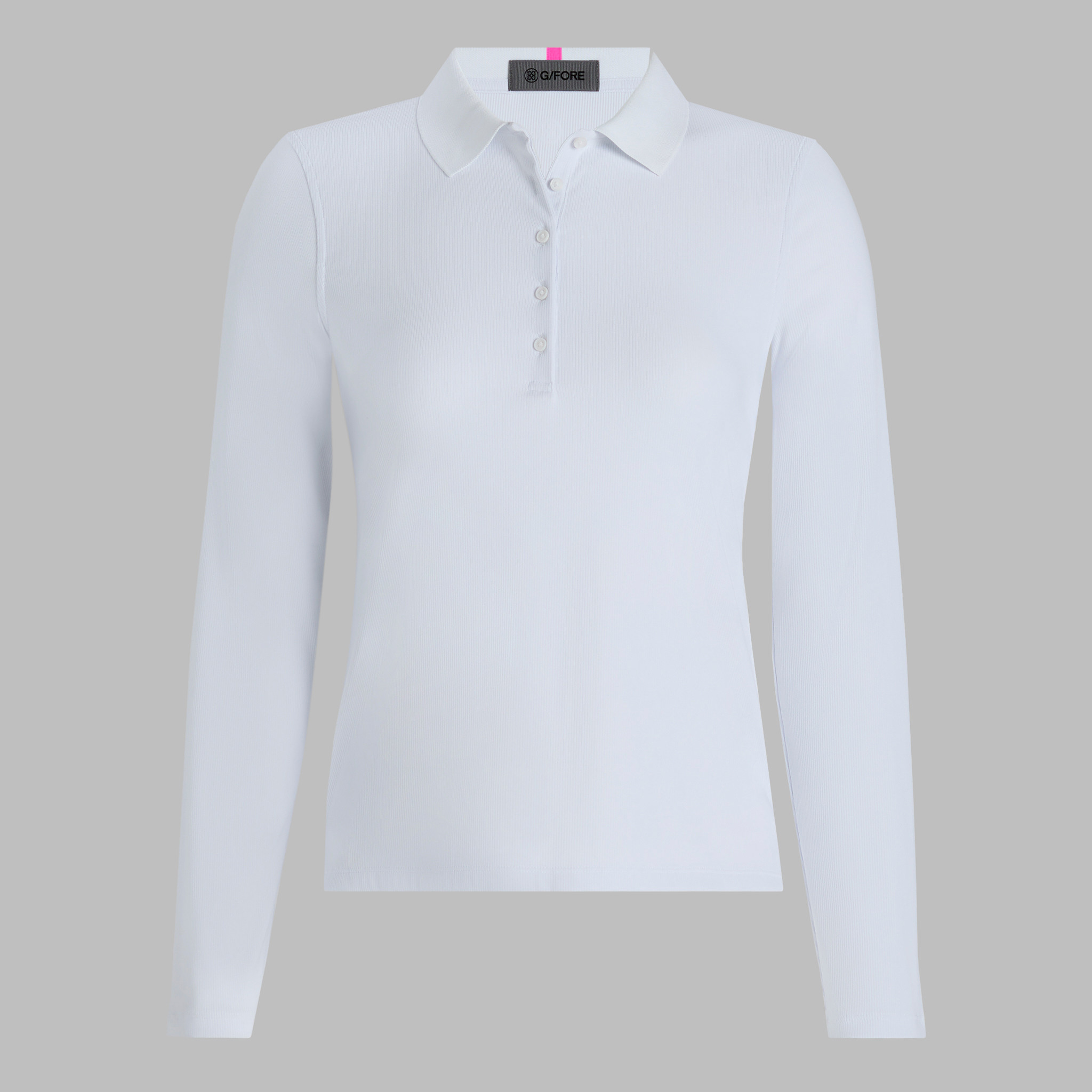 RIBBED TECH NYLON LONG SLEEVE POLO | WOMEN'S POLO SHIRTS | G/FORE | G/FORE | GFORE.com