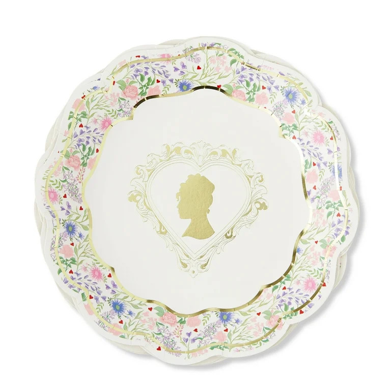 Netflix's Bridgerton Dinner Plate, Floral Pattern, Multi-Color, Disposable, Paper, 9 inch, 8 Coun... | Walmart (US)